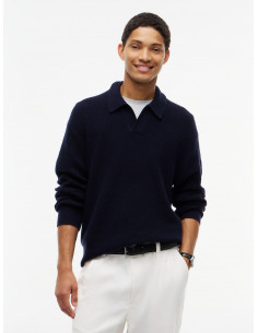 Fisherman Rib Polo Collar...