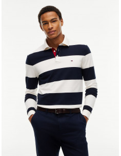 Rugby Stripe Long Sleeve Polo 2