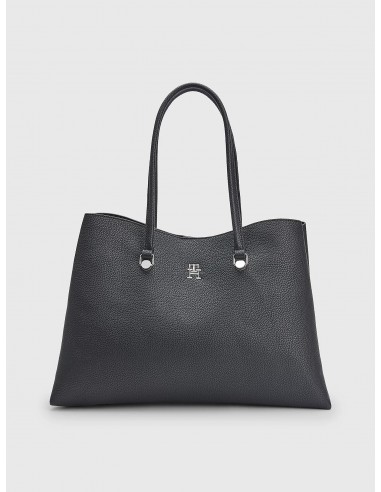 PEBBLE GRAIN MONOGRAM PLAQUE WORK BAG