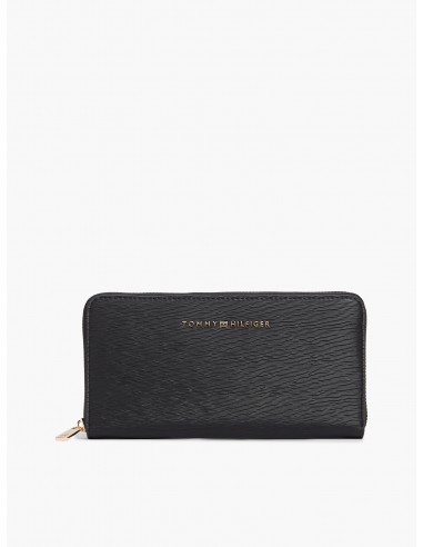 Modern Textured Zip-Around Wallet