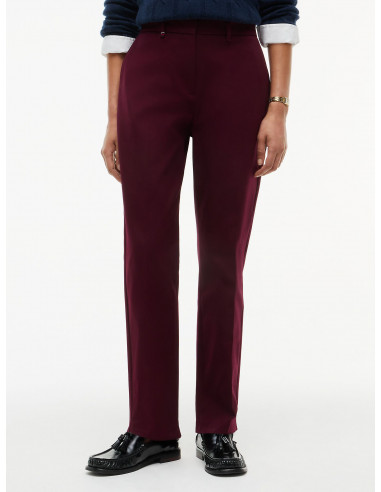 Slim Straight Gabardine Trousers