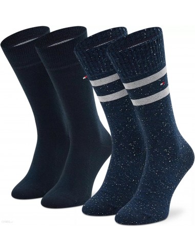 TH MEN SEASONAL SOCK 2P NEPPY STRIPE