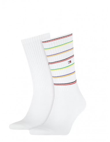 TH MEN SOCK 2P SPORT STRIPE