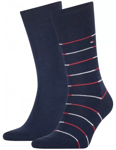 TH MEN SOCK 2P TOMMY STRIPE