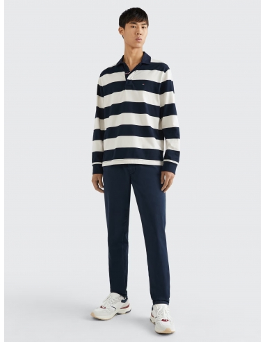 PREP STRIPE CASUAL FIT RUGBY SHIRT