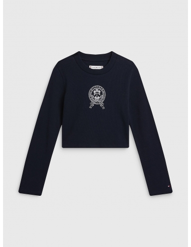 RIB-KNIT VARSITY JUMPER