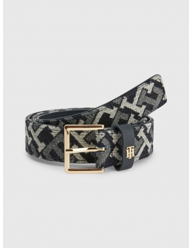 MONOGRAM JACQUARD DENIM BELT