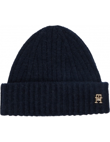TH MODERN MONOGRAM PLAQUE FLUFFY BEANIE
