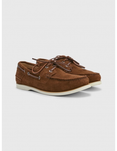 SUEDE LACE-UP BOAT SHOES