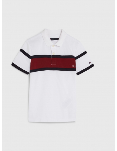 COLOUR-BLOCKED LOGO POLO
