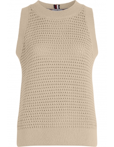 OPEN KNIT TANK TOP