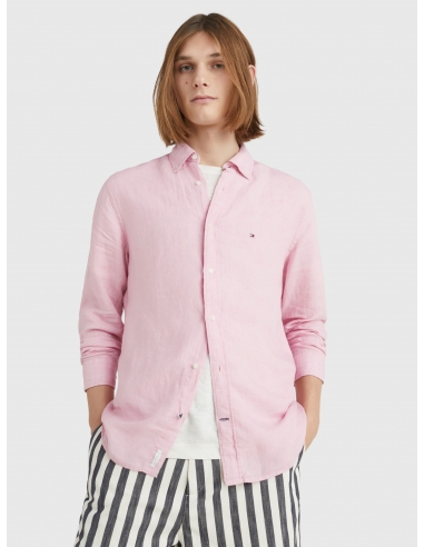 REGULAR FIT LINEN POPLIN SHIRT