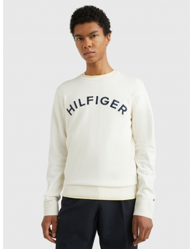 INTARSIA LOGO CREW NECK JUMPER
