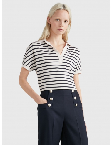 STRIPE RELAXED FIT POLO