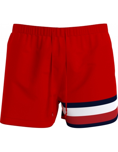 GLOBAL STRIPE MID LENGTH SWIM SHORTS