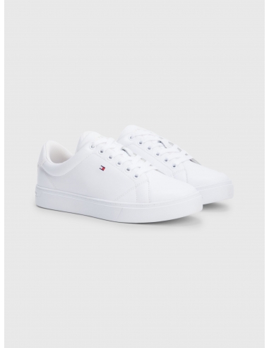 ESSENTIAL LEATHER FLAG COURT TRAINERS