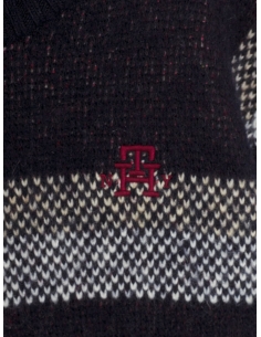 GLOBAL STRIPE CHECK SWEATER 2
