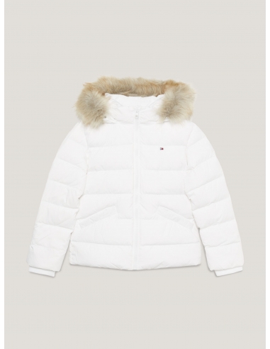 ESSENTIAL FAUX FUR DOWN HOODED JACKET