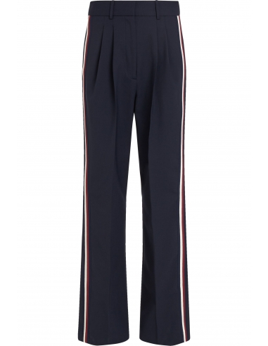 WIDE LEG RELAXED FIT PLEATED TROUSERS