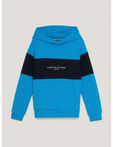 ESSENTIAL COLOUR-BLOCKED LOGO HOODY