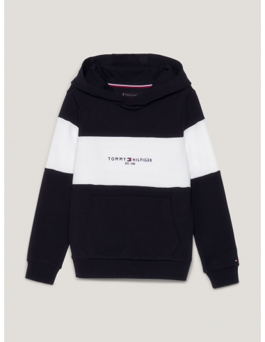 ESSENTIAL COLOUR-BLOCKED LOGO HOODY