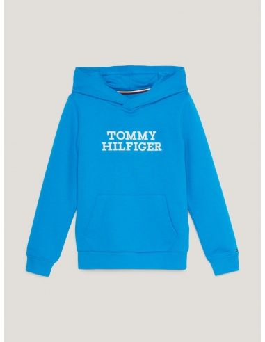 CONTRAST LOGO TERRY HOODY