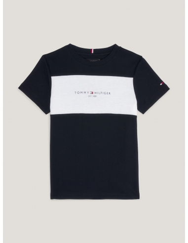 COLOUR-BLOCKED CREW NECK T-SHIRT