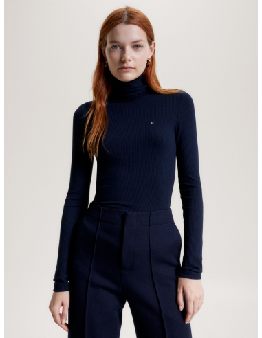 ROLL NECK SLIM LONG SLEEVE T-SHIRT