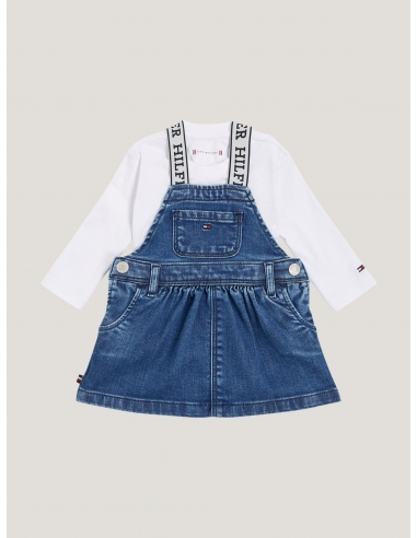 RELAXED DENIM DUNGAREE SET