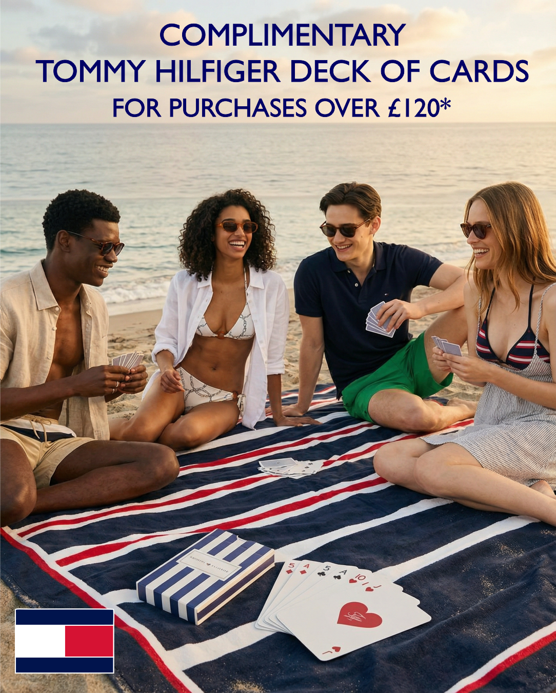 Complimentary Tommy Hilfiger deck of cards for purchases over £120